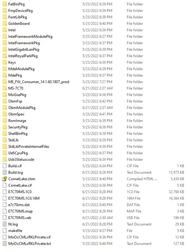 MSI Leaked Data and Source Code
